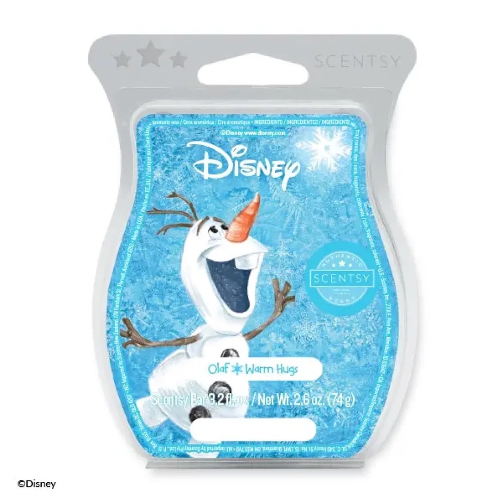 Scentsy Disney Olaf Warm Hugs Wax Bar